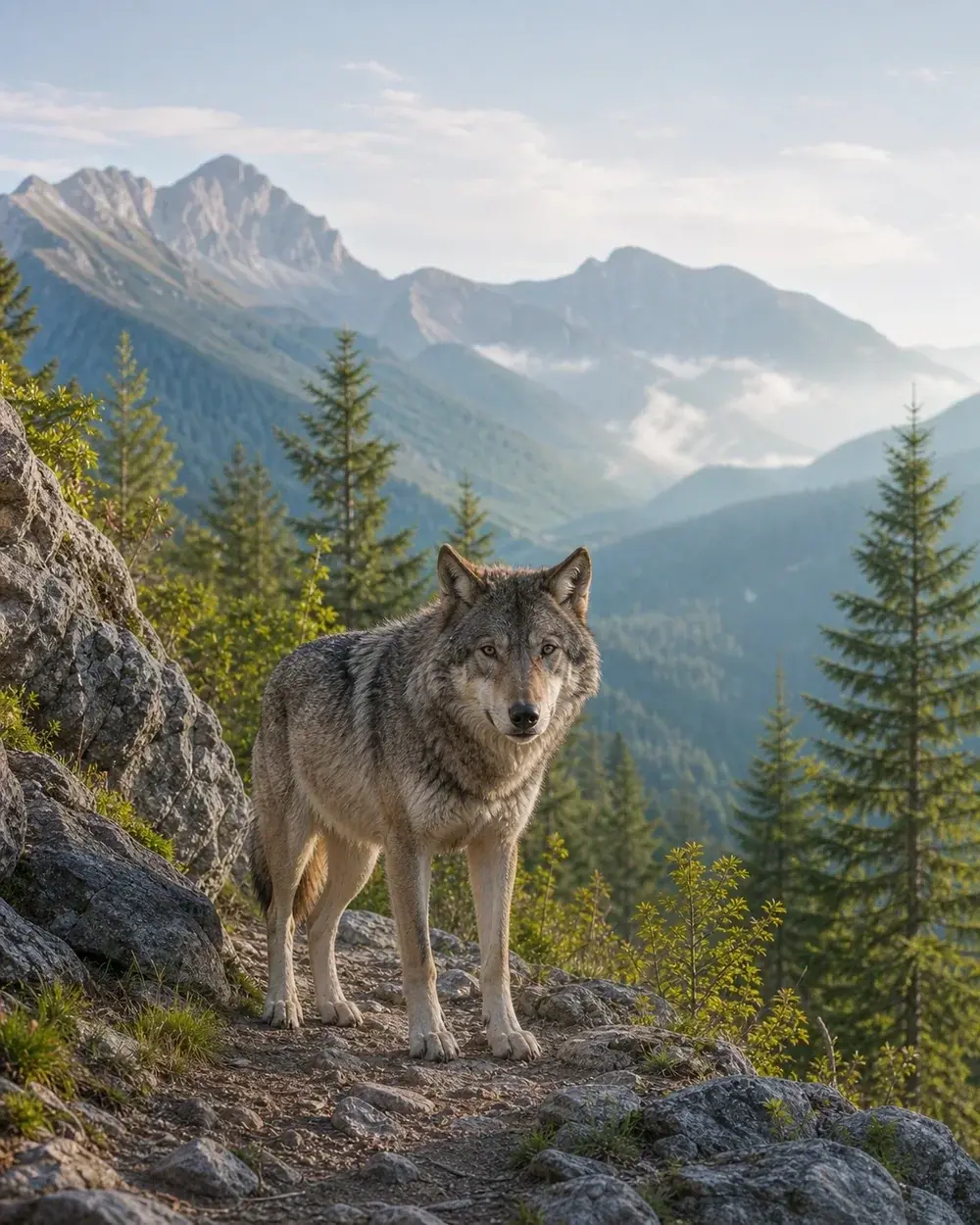 Horská krajina vystihujúca outdoorový charakter Schwarzwolf