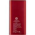4000mAh bezdrôtová powerbanka typu C z recyklovaného hliníka, červená