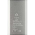 4000mAh bezdrôtová powerbanka typu C z recyklovaného hliníka, strieborná