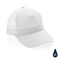 5-panelová šiltovka Impact AWARE™ z brúseného rcottonu 190 g, biela