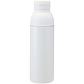 650ml recyklovaná dvojstenná nerezová fľaša na vodu RCS Illuminate so súpravou 3 viečok, biela