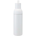 650ml recyklovaná dvojstenná nerezová fľaša na vodu RCS Illuminate so súpravou 3 viečok, biela