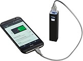 ADOLFA Power banka 2200MAh s USB káblom, čierna