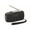 AUSELO Prenosné rádio s LED svietidlom, čierna