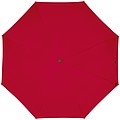 Automatický skladací dáždnik, pr. 98 cm, s karabínou v rukoväti, červený