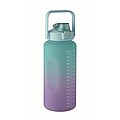 BAHAR Športová fľaša na vodu, RPET 2000 ml, tyrkysová/fialová