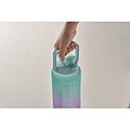 BAHAR Športová fľaša na vodu, RPET 2000 ml, tyrkysová/fialová