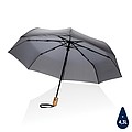 Bambusový automatický dáždnik Impact AWARE™ RPET 190T, priemer 94 cm, antracitová