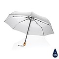 Bambusový automatický dáždnik Impact AWARE™ RPET 190T, priemer 94 cm, biela