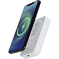 Bezdrôtová 15W magnetická powerbanka, 10 000 mAh s 20W PD – vyrobená z recyklovaného plastu, biela