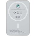 Bezdrôtová magnetická powerbanka 5000 mAh 15W s 20W PD – vyrobené z recyklovaného plastu, biela