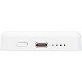 Bezdrôtová magnetická powerbanka 5000 mAh 15W s 20W PD – vyrobené z recyklovaného plastu, biela