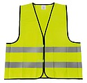 Bezpečnostná vesta s reflexnými pruhmi, fluorescenčná zelená