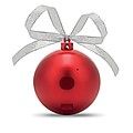 Bluetooth reproduktor ako vianočná guľa, červená