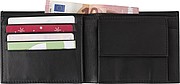 BOSKATA Čierna kožená peňaženka s RFID ochranou