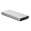 BRAHMA Hliníková powerbanka s kapacitou 10 000 mAh, strieborná