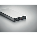 BRAHMA Hliníková powerbanka s kapacitou 10 000 mAh, strieborná