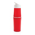 BRENDA Organická fľaša na vodu, objem 500 ml, červená