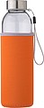 BUFALA Sklenená fľaša na pitie v neoprénovom rukáve, 500 ml, oranžová