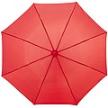 Červený skladací dáždnik s priemerom 90 cm