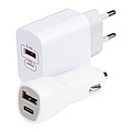 Cestovná súprava typu USB + C v puzdre, biela