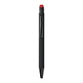 Čierne hliníkové pero, vylaserované logo je rovnakej farby ako stylus, modrá n., červená