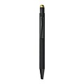 Čierne hliníkové pero, vylaserované logo je rovnakej farby ako stylus, modrá n., zlatá