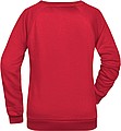Dámska mikina James Nicholson sweatshirt women, červená, veľ. XL