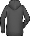 Dámska mikina s kapucňou James Nicholson sweat hoodie women, antracitová, veľ. XS