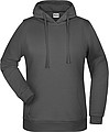 Dámska mikina s kapucňou James Nicholson sweat hoodie women, antracitová, veľ. XXL
