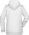 Dámska mikina s kapucňou James Nicholson sweat hoodie women, biela, vel. XS