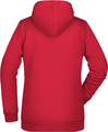 Dámska mikina s kapucňou James Nicholson sweat hoodie women, červená, vel. S