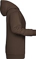 Dámska mikina s kapucňou James Nicholson sweat hoodie women, hnedá, vel. M