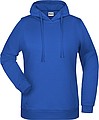 Dámska mikina s kapucňou James Nicholson sweat hoodie women, kráľovská modrá, veľ. XS