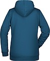 Dámska mikina s kapucňou James Nicholson sweat hoodie women, modrozelená, veľ. XXL