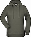 Dámska mikina s kapucňou James Nicholson sweat hoodie women, sivá, veľ. XL