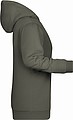 Dámska mikina s kapucňou James Nicholson sweat hoodie women, sivá, veľ. XL