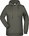 Dámska mikina s kapucňou James Nicholson sweat hoodie women, sivá, veľ. XS