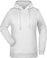 Dámska mikina s kapucňou James Nicholson sweat hoodie women, sv. šedý melír, vel. M