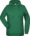 Dámska mikina s kapucňou James Nicholson sweat hoodie women, sv. zelená, vel. XS