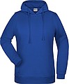 Dámska mikina s kapucňou James Nicholson sweat hoodie women, tmavá kráľovská modrá, veľ. XS