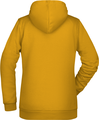 Dámska mikina s kapucňou James Nicholson sweat hoodie women, tmavo žltá, veľ. XL