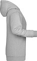 Dámska mikina s kapucňou James Nicholson sweat hoodie women, tmavosivý melír, veľ. S