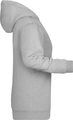Dámska mikina s kapucňou James Nicholson sweat hoodie women, tmavosivý melír, veľ. XS