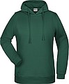 Dámska mikina s kapucňou James Nicholson sweat hoodie women, tmavozelená, veľ. XXL