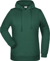 Dámska mikina s kapucňou James Nicholson sweat hoodie women, tmavozelená, veľ. XXL
