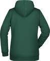 Dámska mikina s kapucňou James Nicholson sweat hoodie women, tmavozelená, veľ. XXL