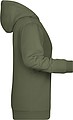 Dámska mikina s kapucňou James Nicholson sweat hoodie women, tmavozelená vojenská, veľ. M
