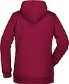 Dámska mikina s kapucňou James Nicholson sweat hoodie women, vínová, veľ. XXL