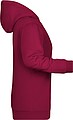 Dámska mikina s kapucňou James Nicholson sweat hoodie women, vínová, veľ. XXL